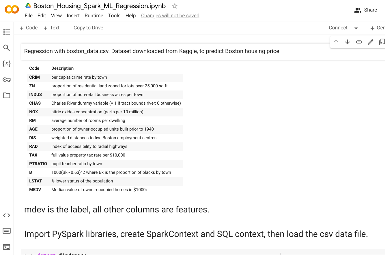 Boston_Housing_Spark_ML_Regression notebook